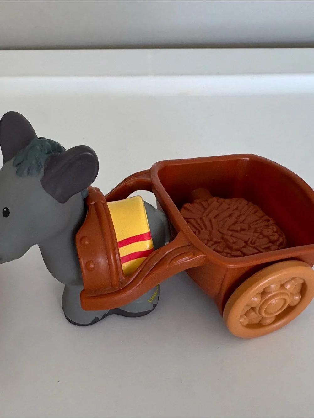 Fisher price little people nativity donkey with cart and hay